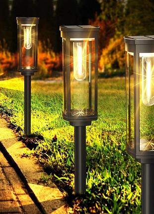 Комплект світильників для газону solar lawn light shinedo y246 warm white комплект 2 шт