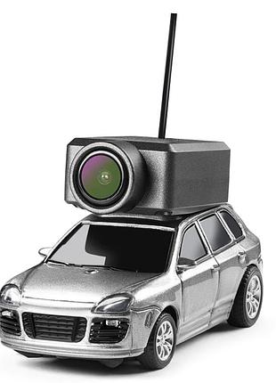 Радіокерована міні машинка з fpv 720p wi-fi камерою і додатком управління 3 швидкості, led підсвічування срібляста — ідеальний