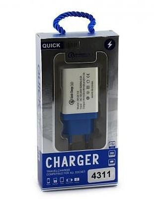 Адаптер fast charge qc3.0 usb ar 60/ 4311 white