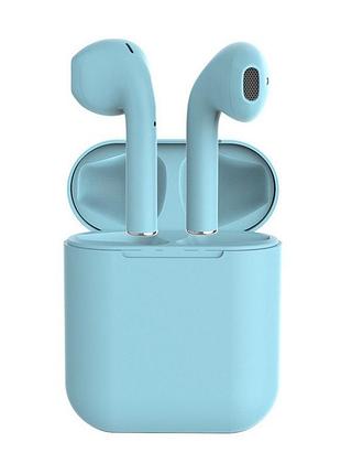 Беспроводные bluetooth наушники вкладыши со встроенным чипом jl d8 inpods 12 голубые