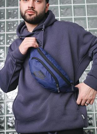Бананка nike синяя, черное лого #