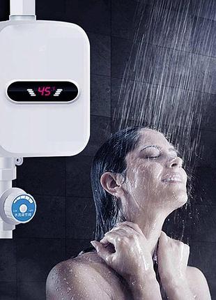 Термостатический водонагреватель rx-021 с душем и lcd экраном 3500w 60°c