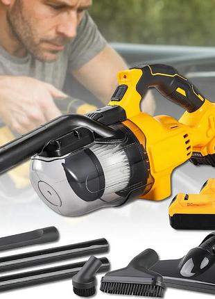 Акумуляторний пилосос для автомобіля, 5000 мah, 48v, жовтий, 5520, / портативний пилосос / пилосос для дому