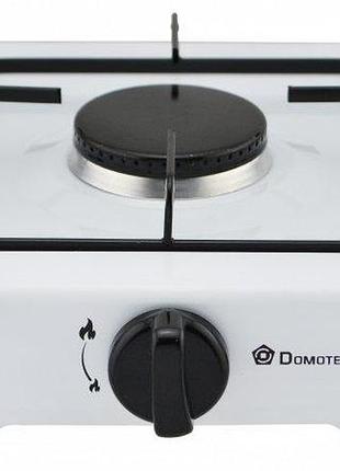 Плита газовая настольная газовый таганок domotec ms 6601 белая