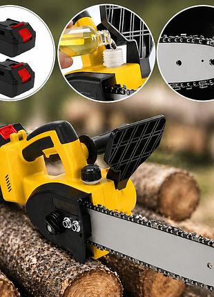 Акумуляторна ланцюгова пилка electric saw 16 дюймів + 2 акумулятори потужна електропилка nd-16