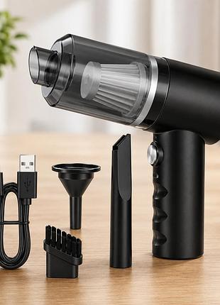 Автомобильный пылесос 120вт, от usb+3 насадки / ручной пылесос as-228 / беспроводной пылесос для машины