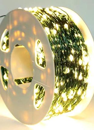 Гирлянда роса led на зеленом проводе usb 10 м and 5335