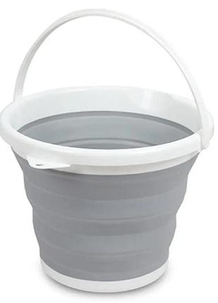 Складане силіконове відро 5л collapsible bucket