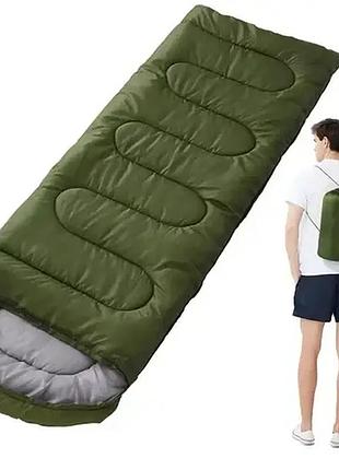 Зимовий спальний мішок ковдра з капюшоном 2,1*0,75 см 400г/м.кв.