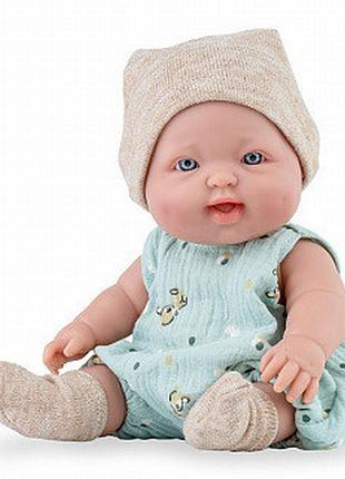 Ванільний пупс хлопчик марина пау іспанська вінілова лялька betty baby nature edition 28 см в коробці