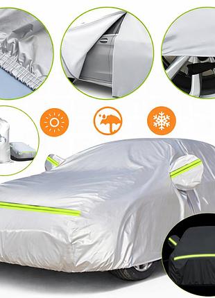 Накидка на машину від сонця та снігу universal car cover захисний чохол для автомобіля xl