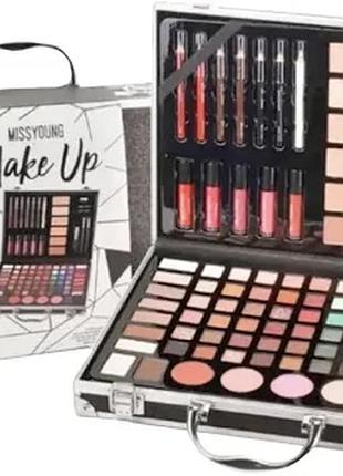 Набір косметики для макіяжу в кейсі missyoung gm20250 makeup set black