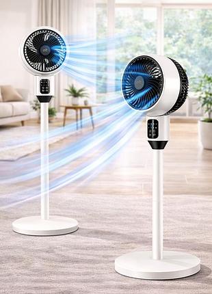 Напольный вентилятор с пультом и led-дисплеем / напольный аккумуляторный вентилятор с регулировкой высоты