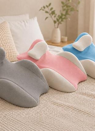 Подушка ортопедична pillow-06 / подушка клиноподібна для сну з поліестеру / ортопедична подушка для підтримки тіла relax pillow