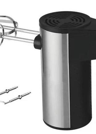 Миксер ручной кухонный на подставке domotec r-6629а 5 скоростей 2 насадки 240w