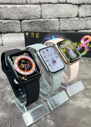 Смарт часы 8 серии smart watch gs8 мах 45mm украинское меню с функцией звонка безрамочный дисплей