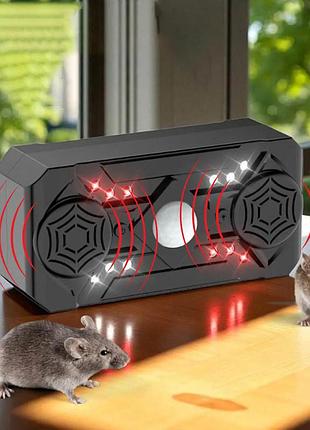 Ультразвуковий репелент від комах siurn з двома динаміками, usb-живлення, 3 режими, чорний