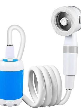 Кемпинговый душ с помпой на аккумуляторе с usb зарядкой / аккумуляторный портативный душ 4000mah