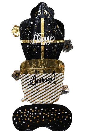 Шарик фольгированная напольная 130*70см "happy birthday"