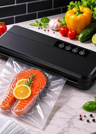 Вакууматор для їжі vacuum sealer x gy-f973 / вакуумний пакувальник 110w 60 кпа + пакети