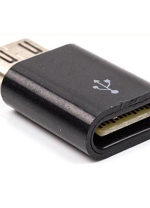 Адаптер powerplant usb type-c (f) - microusb (m)