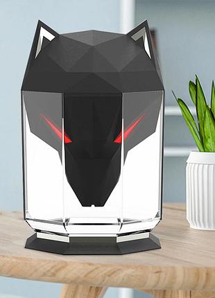 Зволожувач повітря портативний wolf air humidifier, аромадифузор електричний з резервуаром для ефірної олії, ультразвуковий, 650
