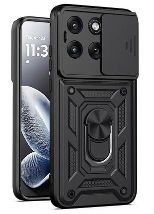 Чохол fiji camera defence для motorola edge 70 fusion бампер із захистом камери та підставкою black