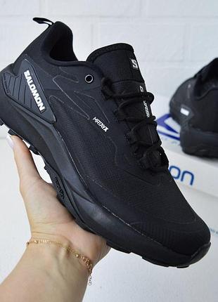 Salomon genesis waterproof black — чоловічі трекінгові кросівки 43/27,5 см для активного відпочинку 46