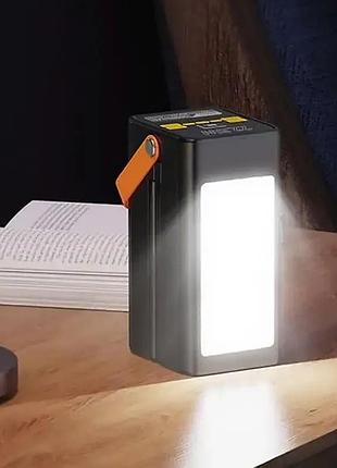 Повербанк 100000 мач 22.5w с led дисплеем 4xusb type-c фонарик / портативный внешний аккумулятор