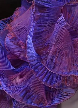 Органза плісирована, колір purple (висота 12 см) відріз 2 ярди (~1,8 м)