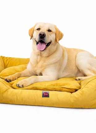 Лежак для тварин diego rest lux 5/5 90*65 гірчичний