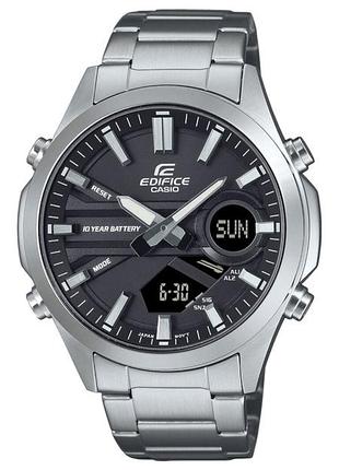 Чоловічі кварцові наручні годинники casio efv-c120d-1a, браслет, мінеральне скло, wr 100