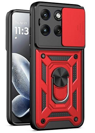 Чохол fiji camera defence для motorola edge 70 fusion бампер із захистом камери та підставкою red