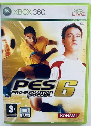 Pro evolition soccer 6, б/у, английская версия - диск для xbox 360