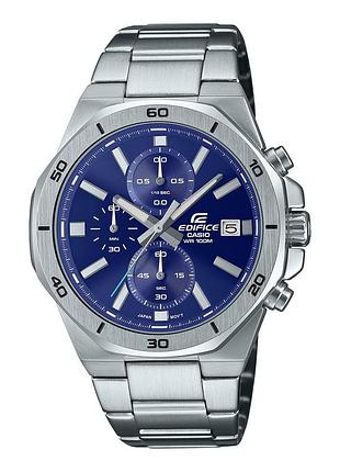 Чоловічі кварцові наручні годинники casio efv-640d-2a, браслет, мінеральне скло, wr 100