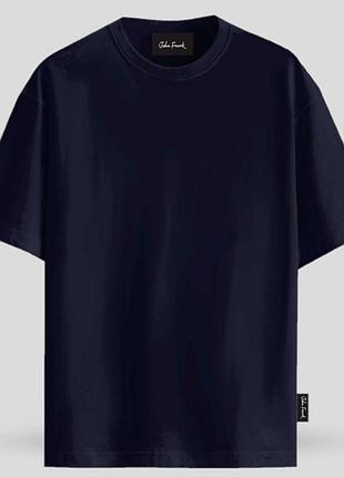 Футболка чоловіча модально-бавовняна синя jftmoc01 navy