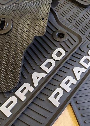 Коврики в салон toyota land cruiser prado 120 (2002-2009) оригинальные резиновые oem style