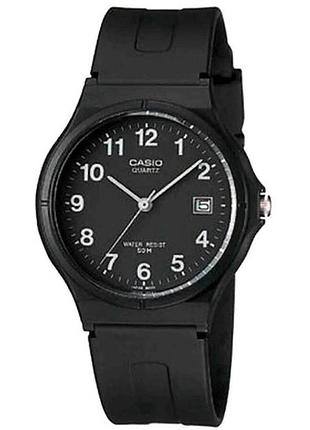 Casio mw-59-1b — чоловічий кварцовий годинник, полімерний ремінець, wr 50 м