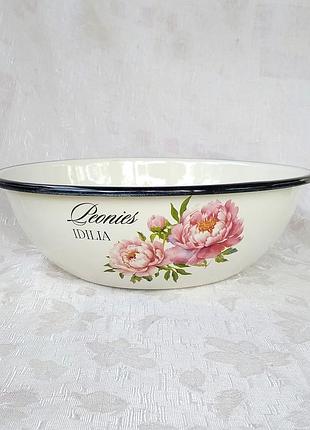 Миска эмалированная idilia "пионы 01" (2,5 л)