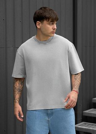 Сіра оверсайз футболка staff va2 gray oversize