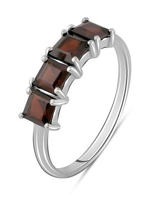 Серебряное кольцо komilfo с натуральным гранатом 1.781ct, вес изделия 2,08 гр (2090960) 17.5 размер 1.82, 16.5, 20