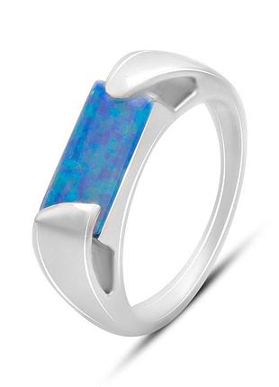 Серебряное кольцо komilfo с опалом 0.931ct, вес изделия 5,43 гр (2174257) 18.5 размер