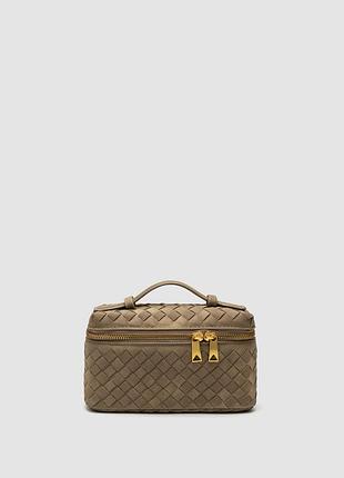 🤍 nostra suede bag brown/gold