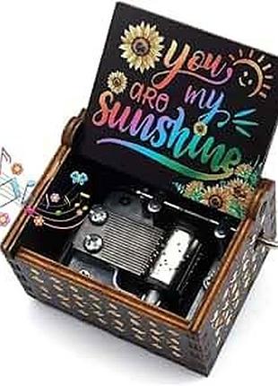 Деревянный музыкальный ящик you are my sunshine