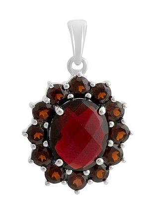 Серебряная подвеска komilfo с гранатом nano 4.007ct (60002434)