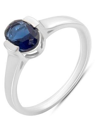 Серебряное кольцо komilfo с сапфиром nano 0.907ct, вес изделия 1,99 гр (2206057) 17.5 размер