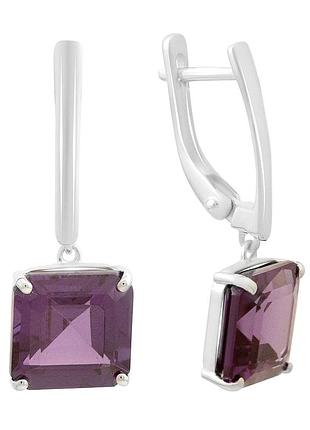 Срібні сережки komilfo з александритом 12.55ct (2214090)