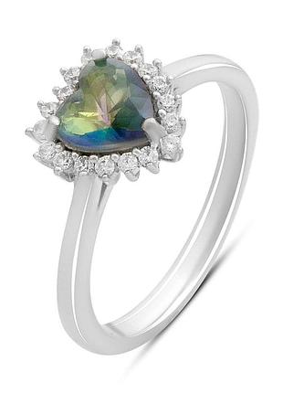 Серебряное кольцо komilfo с мистик топазом 0.801ct, вес изделия 1,92 гр (2191179) 17 размер