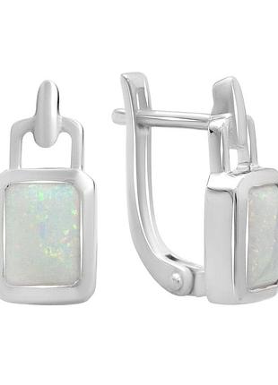 Срібні сережки komilfo з опалом 1ct (2205470)