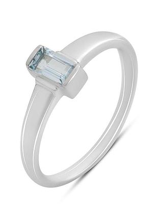Серебряное кольцо komilfo с натуральным топазом 0.368ct, вес изделия 1,6 гр (2213826) 17.5 размер